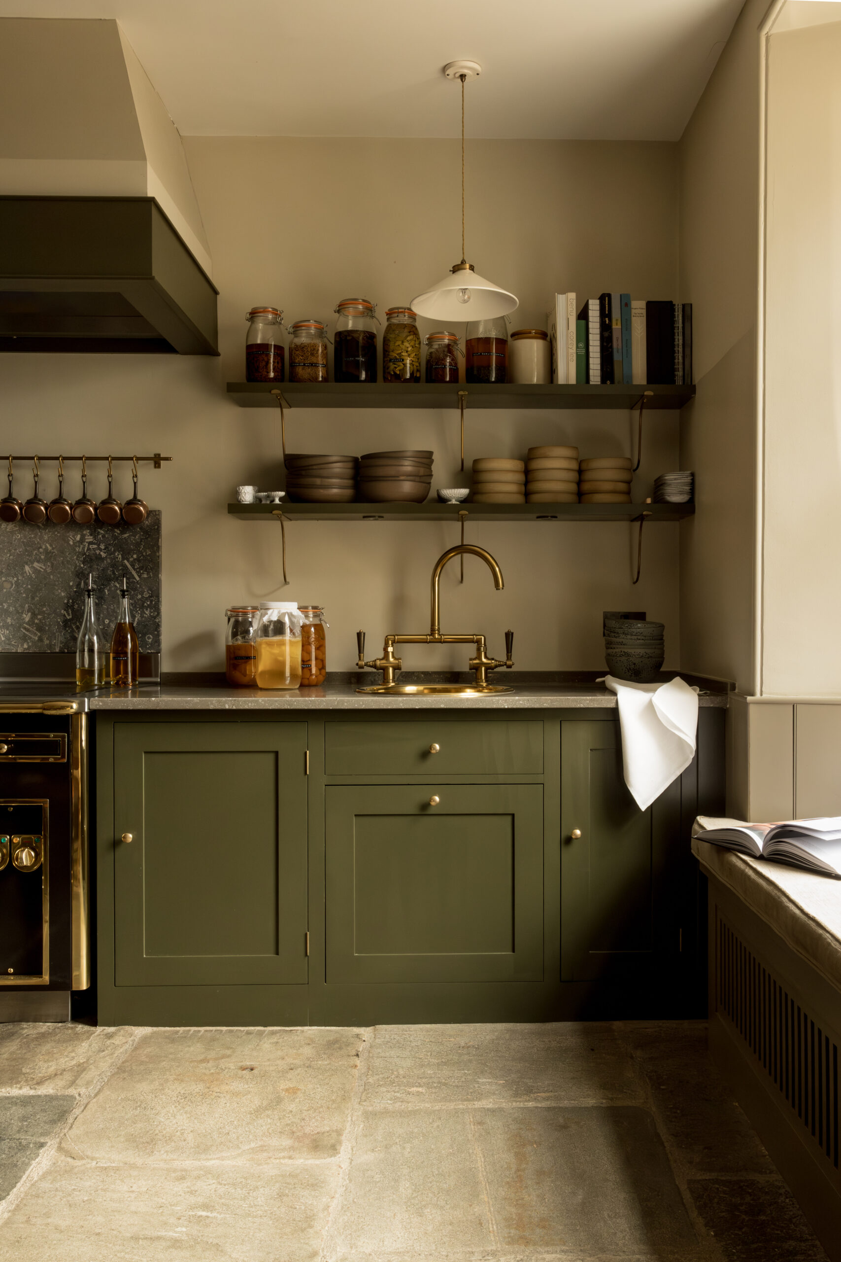 The kitchen at Lundies House in Scotland